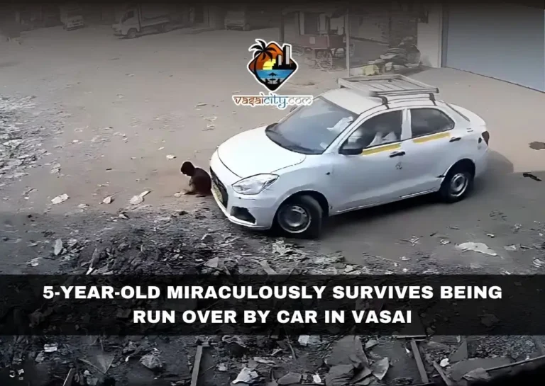 5-YEAR-OLD MIRACULOUSLY SURVIVES BEING RUN OVER BY CAR IN VASAI 1 5-Year-Old Miraculously Survives Being Run Over By Car In Vasai