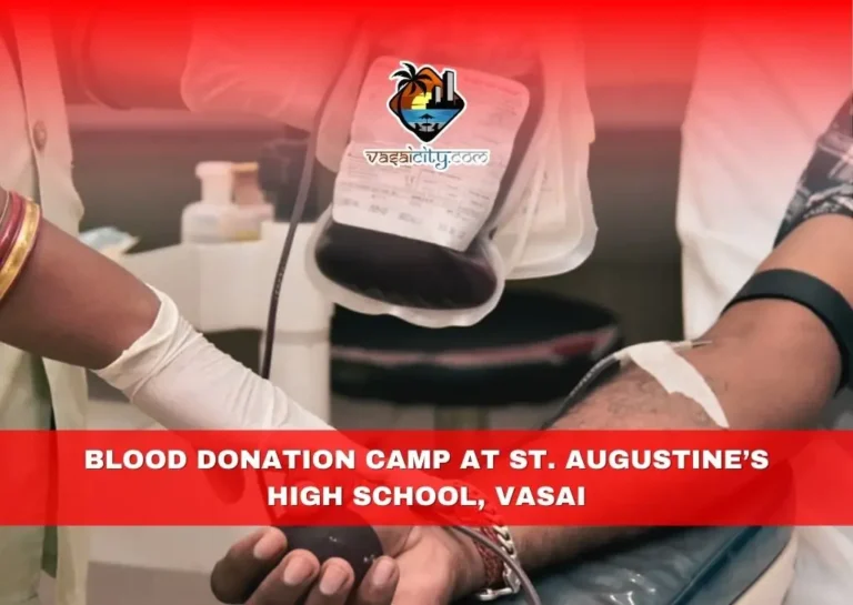 Blood Donation Camp at St. Augustine’s High School, Vasai