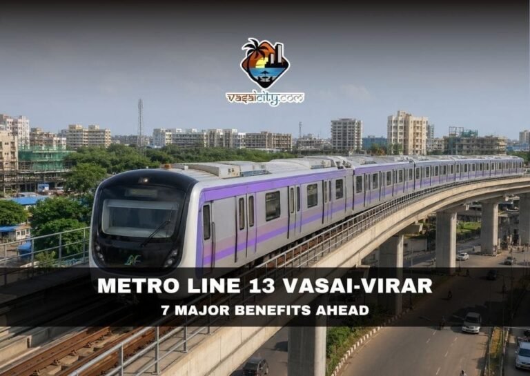Metro Line 13 Vasai-Virar proposed route connecting Vasai, Naigaon, Nalasopara and Virar