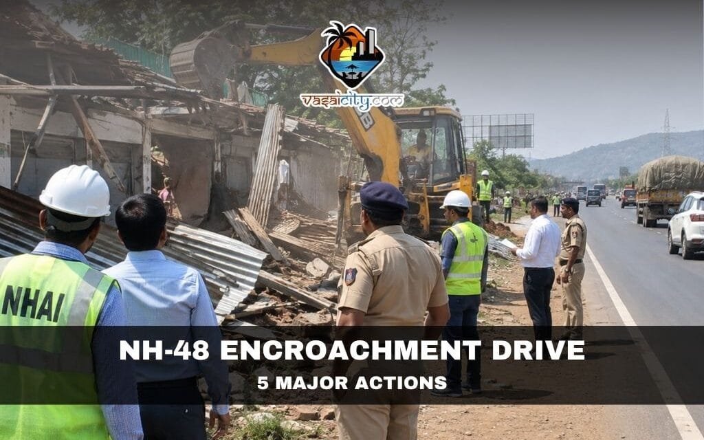 NH-48 Encroachment Drive: 5 Major Actions Begin in Palghar