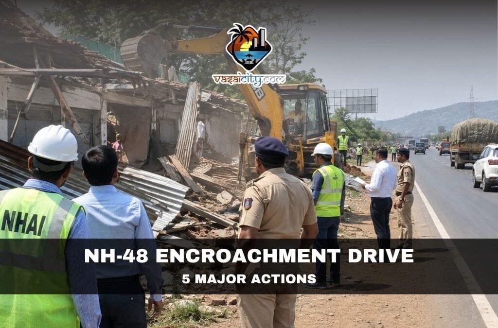 NH-48 Encroachment Drive: 5 Major Actions Begin in Palghar
