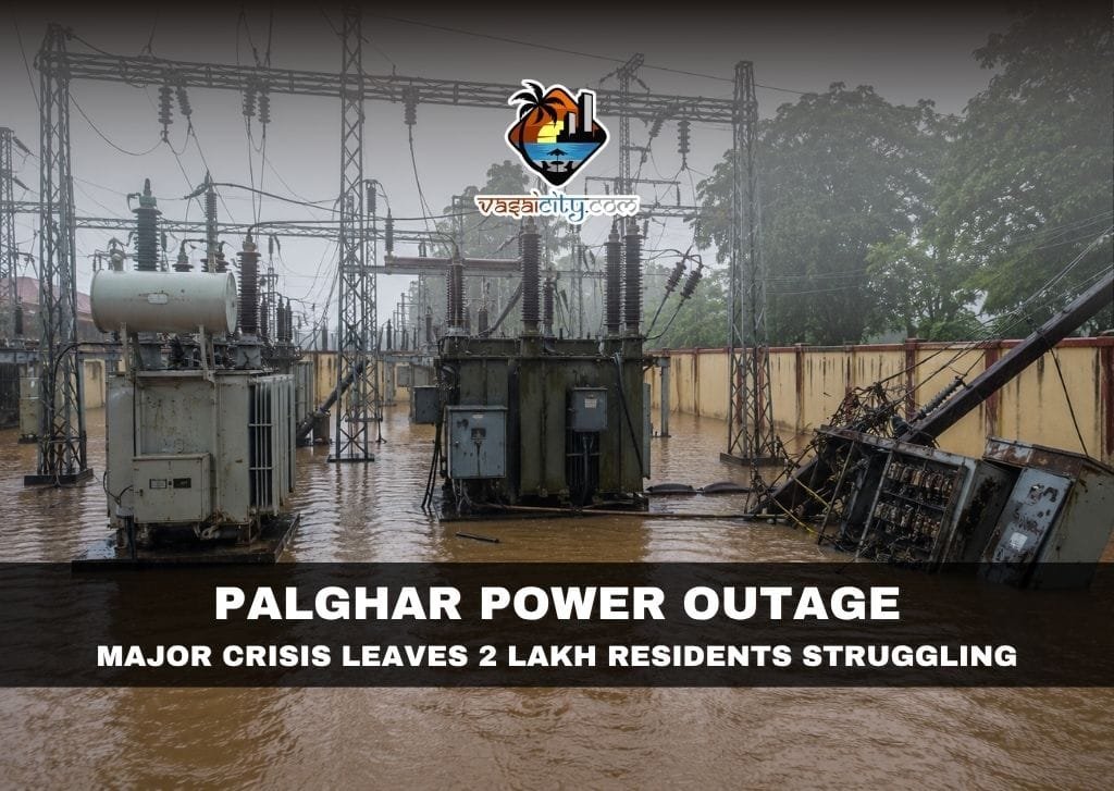 Palghar Power Outage Triggers Major Water Crisis Across Vasai-Virar Amid Heavy Monsoon Rains