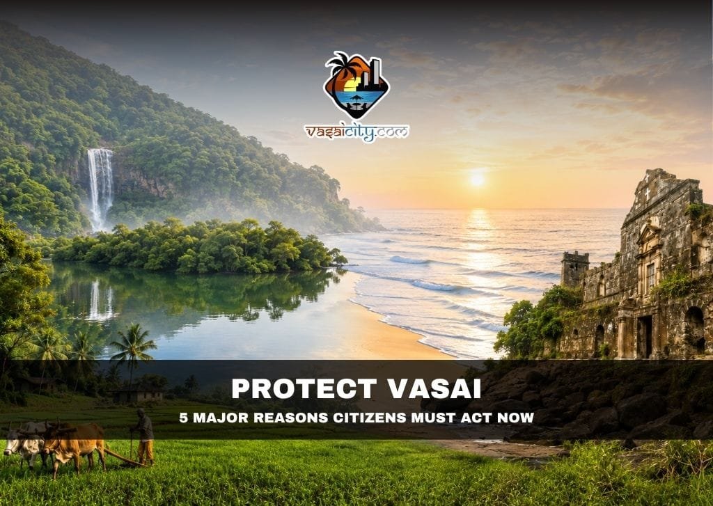 Protect Vasai campaign highlighting rivers, forests, beaches, and heritage sites in Vasai Protect Vasai campaign highlighting rivers, forests, beaches, and heritage sites in Vasai