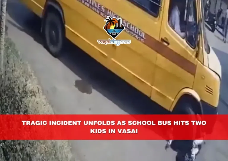 Tragic Incident Unfolds as School Bus Hits Two Kids in Vasai
