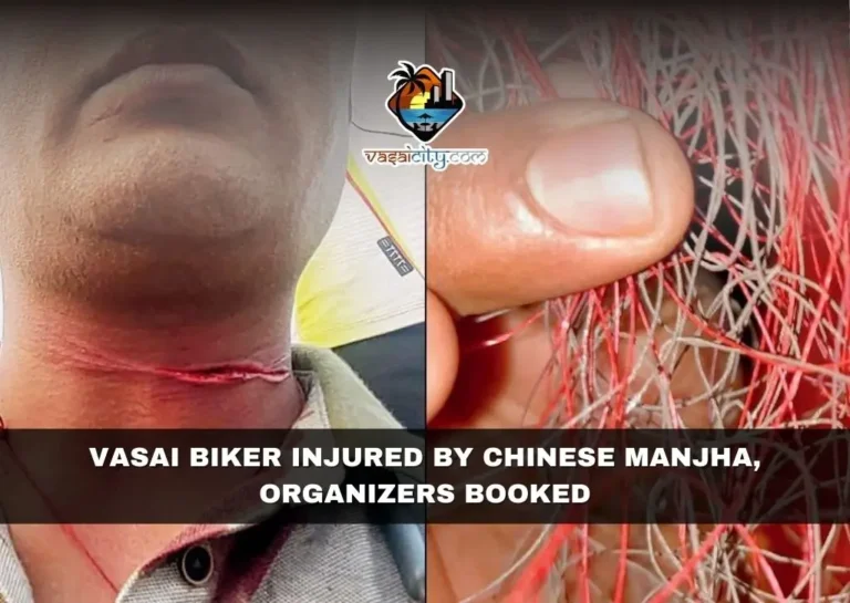 VASAI BIKER INJURED BY CHINESE MANJHA, ORGANIZERS BOOKED 1 Vasai Biker Injured By Chinese Manjha, Organizers Booked