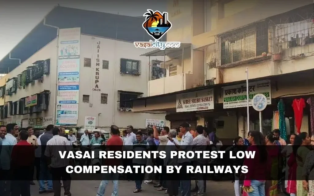 Vasai Residents Protest Low Compensation by Railways