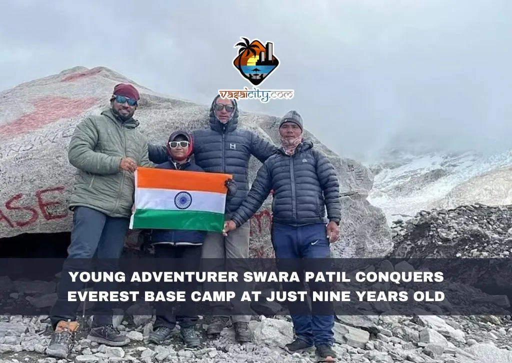 Young Adventurer Swara Patil Conquers Everest Base Camp at Just Nine Years Old