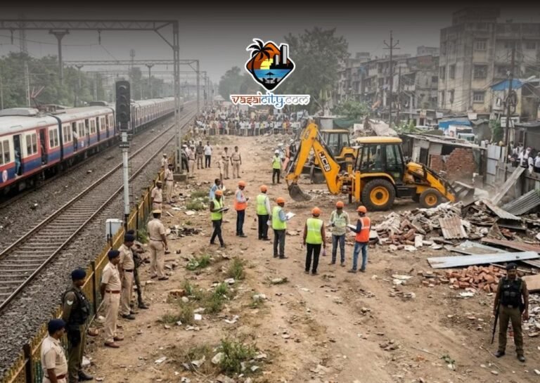 WESTERN RAILWAY CORRIDOR CLEARS KEY OBSTACLES BETWEEN MAHIM AND VIRAR FOR EXTRA SUBURBAN LINES 2 Western Railway Corridor Track Clearance Drive Near Ram Mandir Station For 5Th And 6Th Line Expansion.